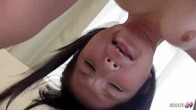 Japanese virgin teen lured by old guy for raw creampie in uncensored JAV