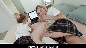 povstepsisters - riley star and chloe temple feast on juicy pussies
