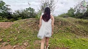 Thai Babe Teases with Outdoor Solo in Forest