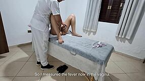 The Doctor Performs Several Exams on the Patient's Ass and Pussy Before Eating Her Ass