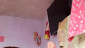 Rich Cumshot In Stepmother-In-Law's Room With Panties And Ass Worshiping Solo Action.