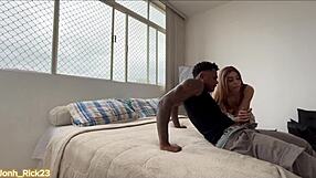 Negao Pounds Skinny Hottie with Huge Cock in Wet Ass Action