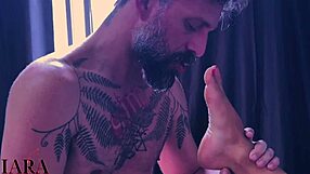 Curvy Brazilian Brunette with Big Clit and Nipples Rides and Sucks for Cum on Feet
