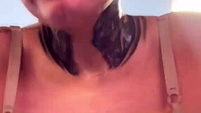 Famous Influencer Doesn't Notice Training in Just a Bra at Gym While Guys Stare at Her Sweaty Body and Wet Pussy