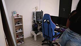 I lowered her heat by dominating that blonde wife's ebony ass with double foot fetish play. Her wet vagina soaked everything in the process.