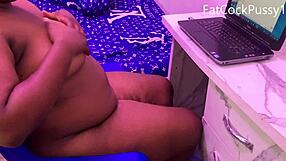 Monster cock takes on two chubby ebony girls in rough doggystyle threesome with creampies