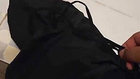 Uh, the mom of my best friend catches me jerking with her thong and sucks me off till I cum in her mouth, part 2... damn