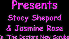 hey stacy shepard and jasmine rose, how do those new doctor scrubs feel during the tickling session?