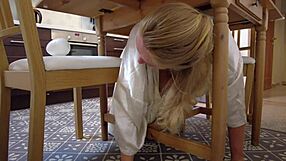 stuck teacher takes intense doggy pounding from behind